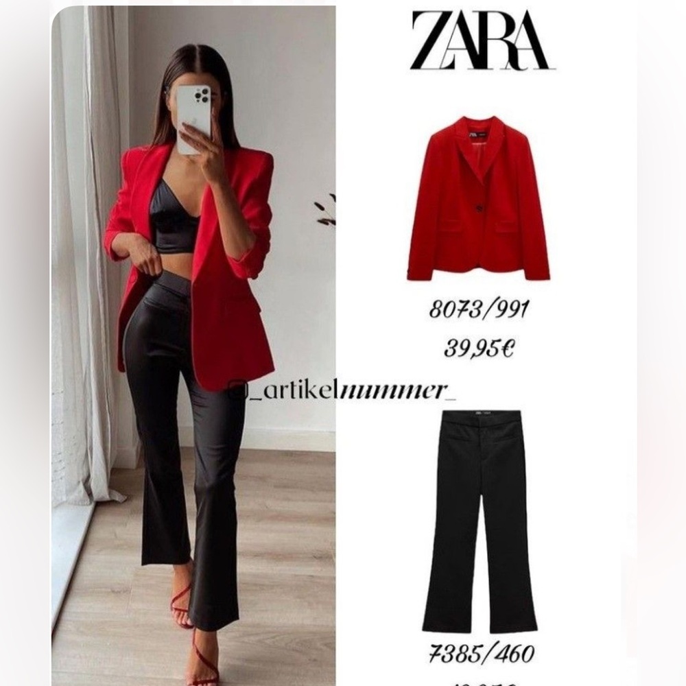 Zara black satin mini flare semi cropped pants